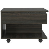 22" Carbon Espresso Manufactured Wood Rectangular Coffee Table With Drawer - Homeroots - Flyclothing LLC