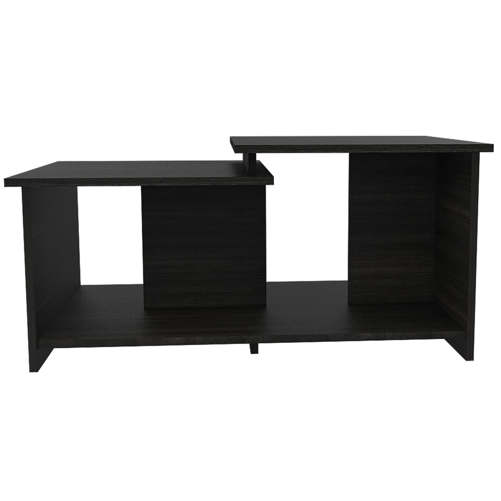 35" Black Manufactured Wood Rectangular Coffee Table - Homeroots - Flyclothing LLC