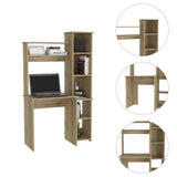 Modern Light Oak Office Desk with Storage Cabinet - Homeroots - Flyclothing LLC