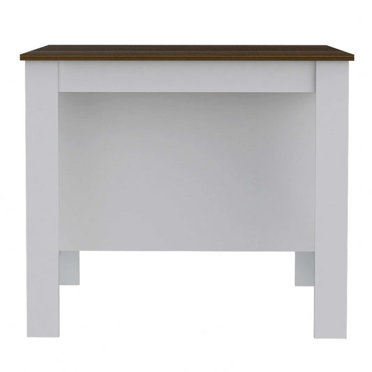 Modern White and Caramel Kitchen Island - Homeroots - Flyclothing LLC