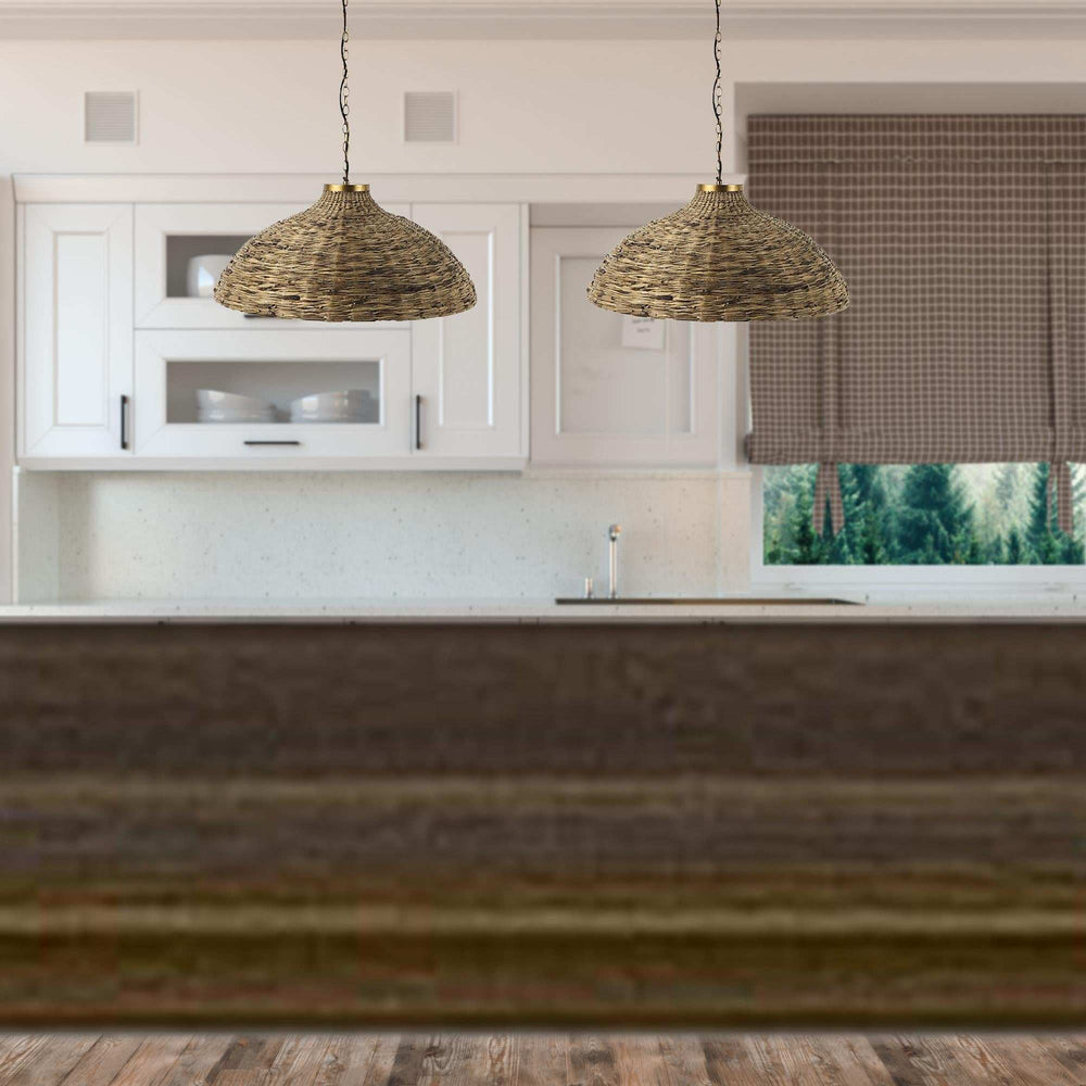 Modern White and Caramel Kitchen Island - Homeroots - Flyclothing LLC