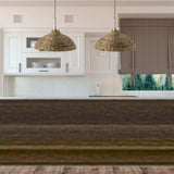 Modern White and Caramel Kitchen Island - Homeroots - Flyclothing LLC