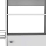 Contemporary White Rolling Kitchen Cart - Homeroots - Flyclothing LLC