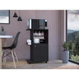Contemporary Black Rolling Kitchen Cart - Homeroots - Flyclothing LLC