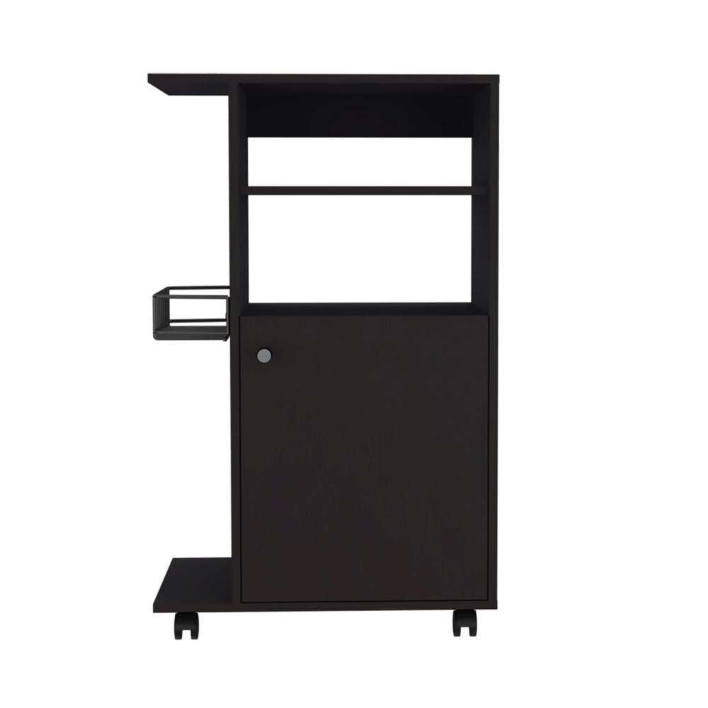 Contemporary Black Rolling Kitchen Cart - Homeroots - Flyclothing LLC