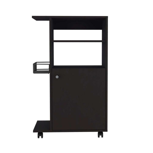 Contemporary Black Rolling Kitchen Cart - Homeroots - Flyclothing LLC