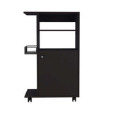 Contemporary Black Rolling Kitchen Cart - Homeroots - Flyclothing LLC