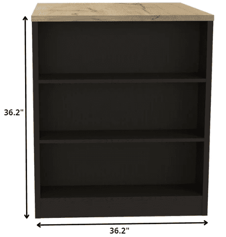 Stylish Black Wengue and Pine Kitchen Counter and Dining Table Combination - Homeroots - Flyclothing LLC