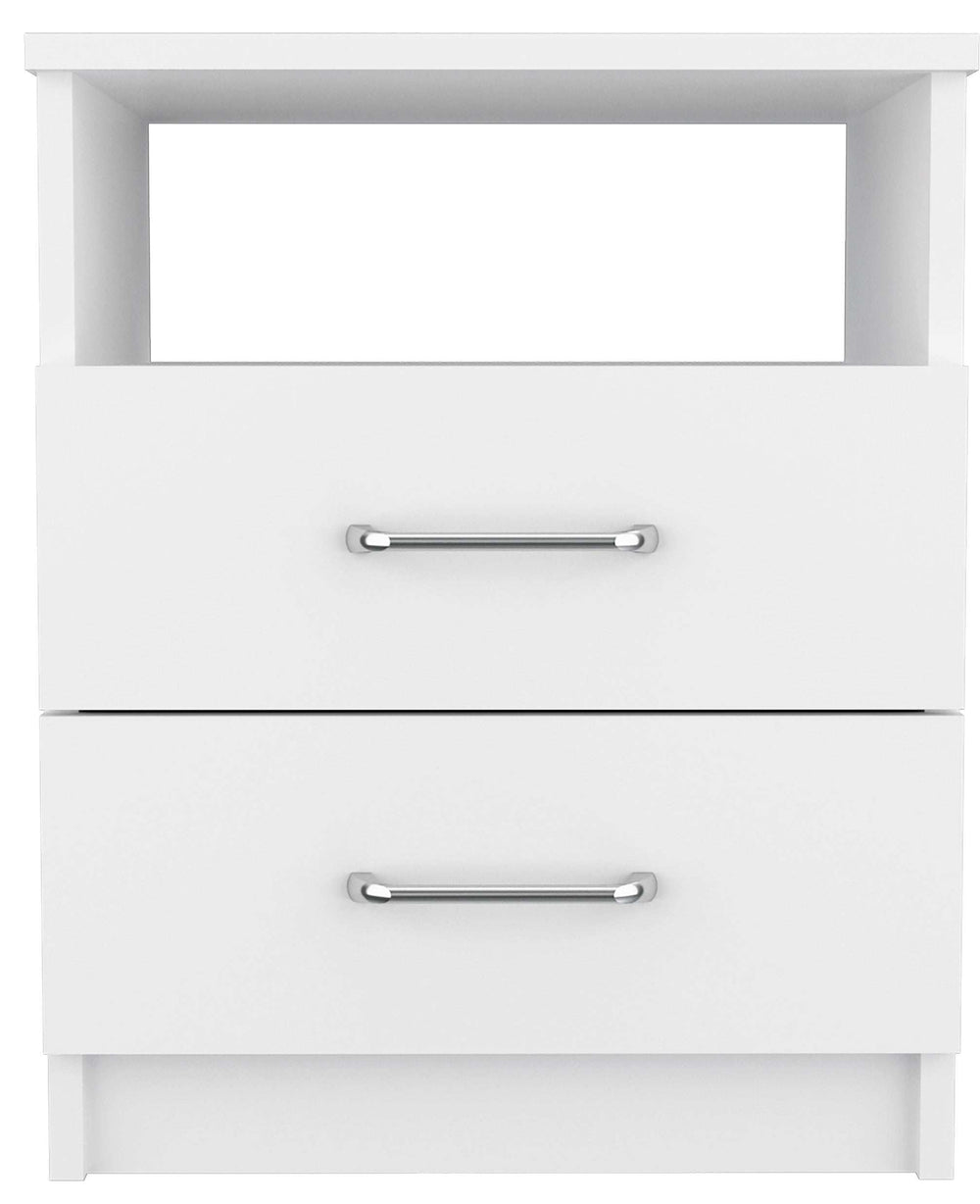 Modern and Stylish White Particle Bedroom Nightstand - Homeroots - Flyclothing LLC