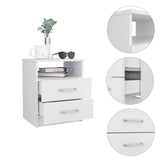 Modern and Stylish White Particle Bedroom Nightstand - Homeroots - Flyclothing LLC