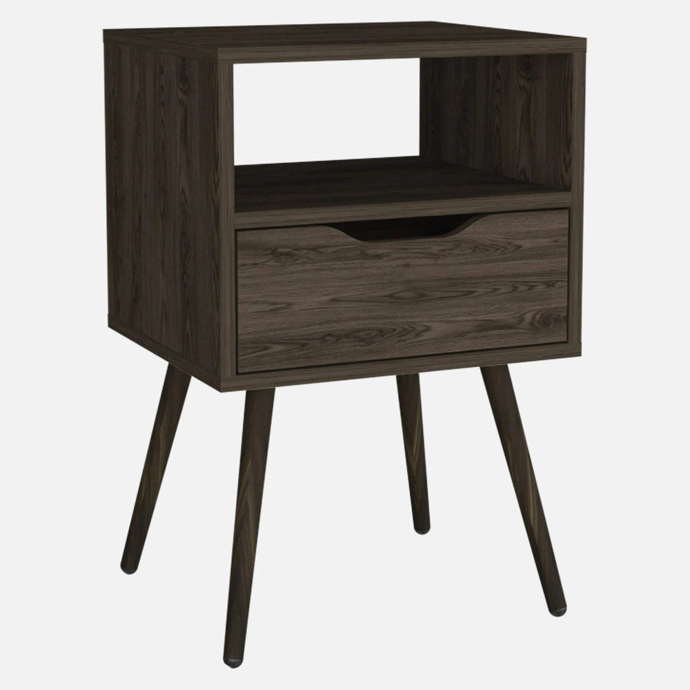Modern Dark Walnut Bedroom Nightstand - Homeroots - Flyclothing LLC