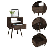 Modern Dark Walnut Bedroom Nightstand - Homeroots - Flyclothing LLC