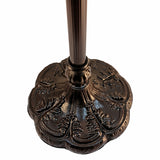 70" Brown Traditional Shaped Floor Lamp With Green And Brown Tiffany Glass Bowl Shade - Homeroots - Flyclothing LLC