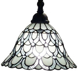 62" Brown Traditional Shaped Floor Lamp With White Stained Glass Bowl Shade - Homeroots