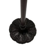 63" Brown Two Light Traditional Shaped Floor Lamp With White Stained Glass Bowl Shade - Homeroots - Flyclothing LLC