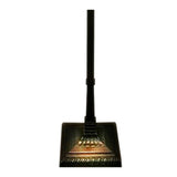 62" Brown Two Light Traditional Shaped Floor Lamp With Brown And Blue Stained Glass Cone Shade - Homeroots