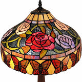 23" Dark Brown Metal Two Light Candlestick Table Lamp With Red and Black Shade - Homeroots - Flyclothing LLC