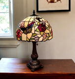 19" Dark Brown Metal Candlestick Table Lamp With Red and Black Dome Shade - Homeroots - Flyclothing LLC