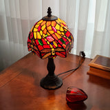 15" Dark Brown Metal Candlestick Table Lamp With Red and Black Novelty Shade - Homeroots - Flyclothing LLC