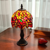 15" Dark Brown Metal Candlestick Table Lamp With Red and Black Novelty Shade - Homeroots - Flyclothing LLC