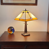 21" Dark Brown Metal Two Light Candlestick Table Lamp With Beige Shade - Homeroots - Flyclothing LLC