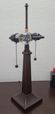 21" Dark Brown Metal Two Light Candlestick Table Lamp With Beige Shade - Homeroots - Flyclothing LLC