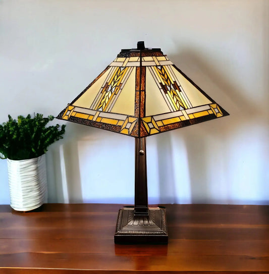 22" Dark Brown Metal Two Light Candlestick Table Lamp With Beige Shade - Homeroots