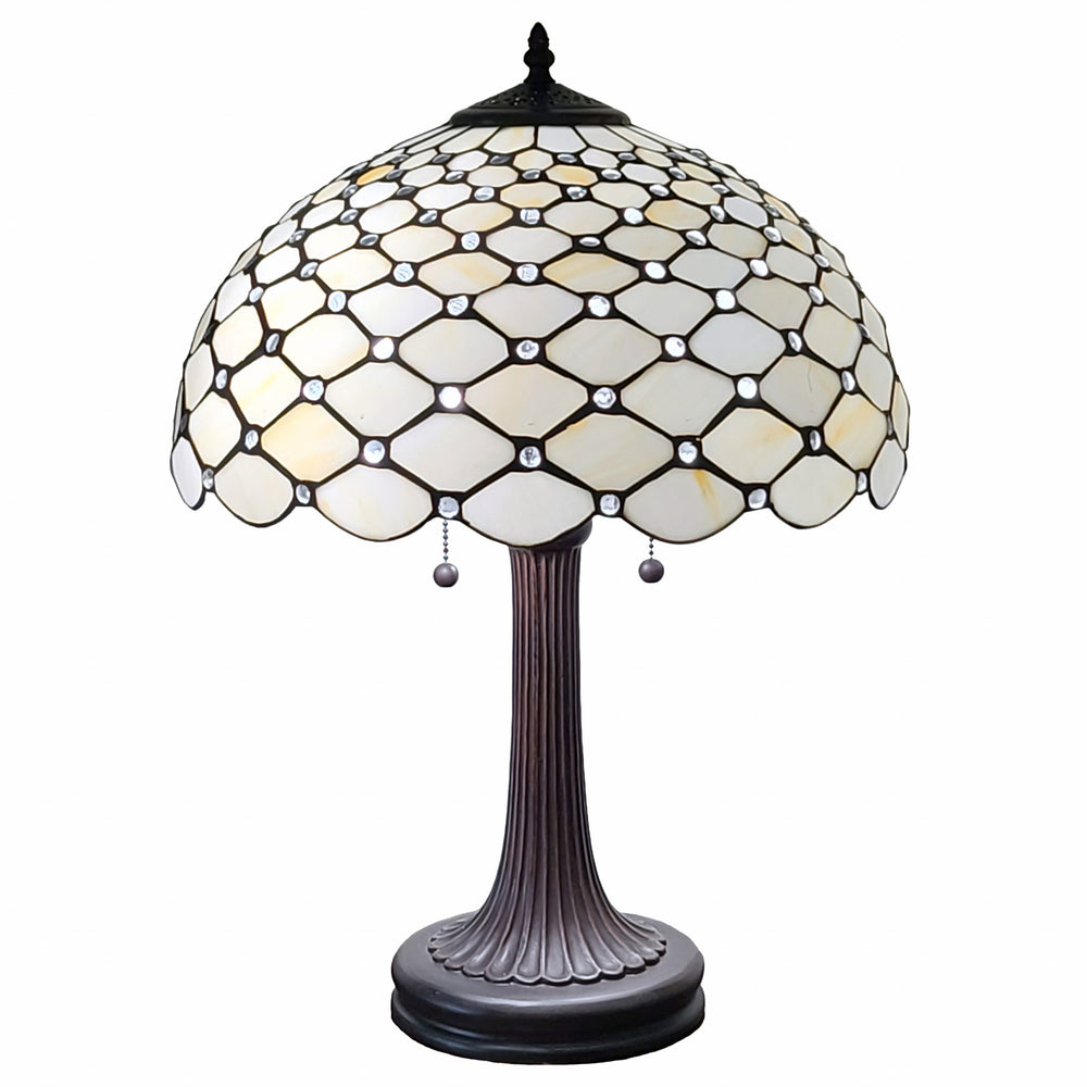 23" Dark Brown Metal Two Light Candlestick Table Lamp With White Shade - Homeroots - Flyclothing LLC