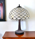 23" Dark Brown Metal Two Light Candlestick Table Lamp With White Shade - Homeroots - Flyclothing LLC