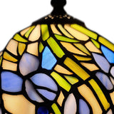 15" Dark Brown Metal Candlestick Table Lamp With Blue Dome Shade - Homeroots - Flyclothing LLC