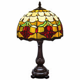 19" Dark Brown Metal Candlestick Table Lamp With Orange Dome Shade - Homeroots - Flyclothing LLC