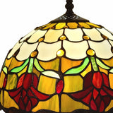 19" Dark Brown Metal Candlestick Table Lamp With Orange Dome Shade - Homeroots - Flyclothing LLC