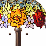 24" Dark Brown Metal Two Light Candlestick Table Lamp With Orange Shade - Homeroots - Flyclothing LLC