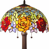 24" Dark Brown Metal Two Light Candlestick Table Lamp With Orange Shade - Homeroots - Flyclothing LLC