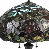 24" Dark Brown Metal Two Light Candlestick Table Lamp With Red Dome Shade - Homeroots - Flyclothing LLC