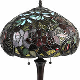 24" Dark Brown Metal Two Light Candlestick Table Lamp With Red Dome Shade - Homeroots - Flyclothing LLC