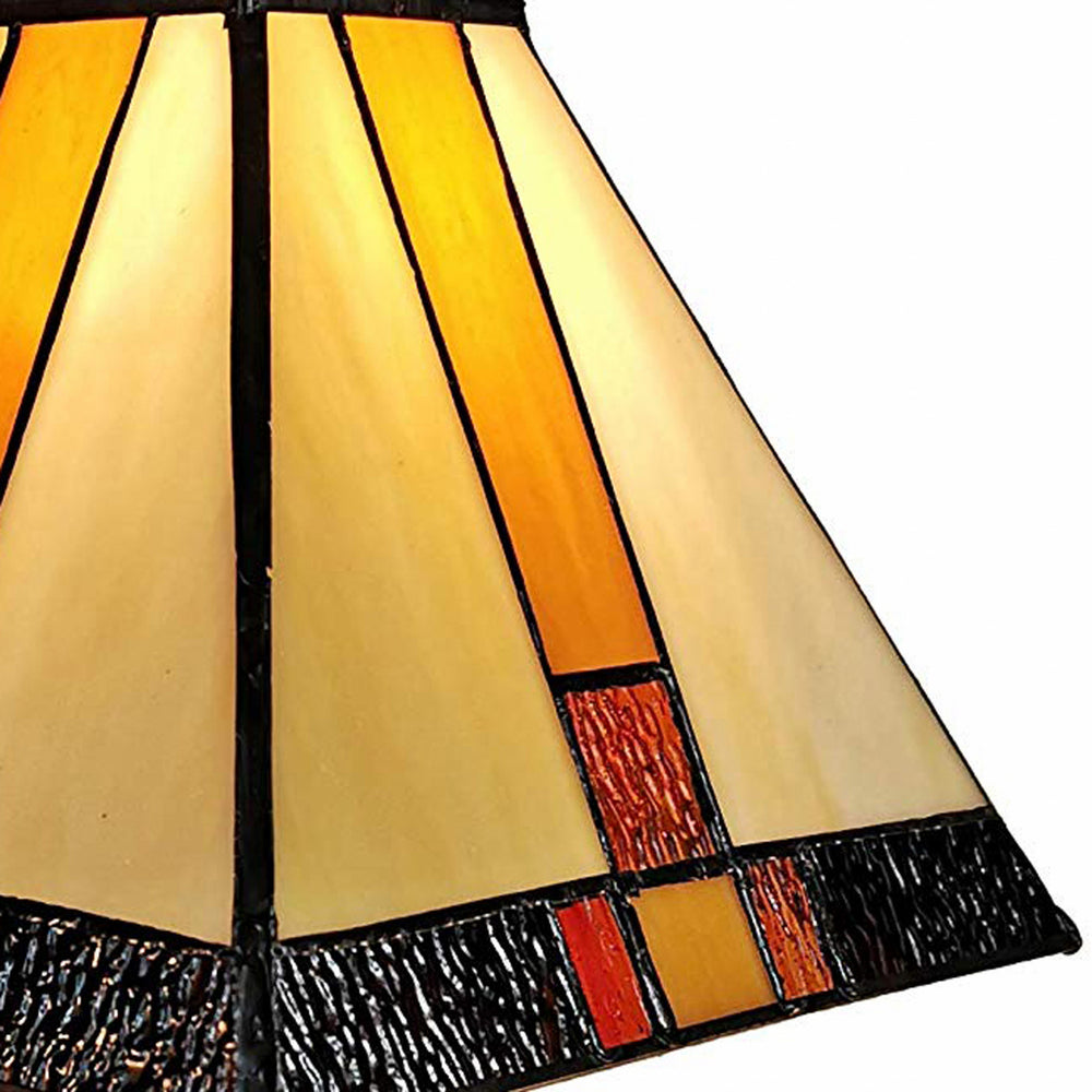 15" Dark Brown Metal Candlestick Table Lamp With Beige Empire Shade - Homeroots - Flyclothing LLC
