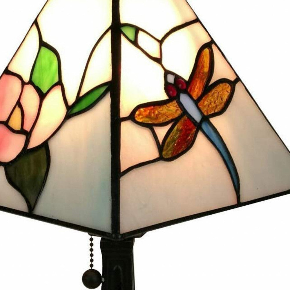 15" Dark Brown Metal Candlestick Table Lamp With White Empire Shade - Homeroots - Flyclothing LLC