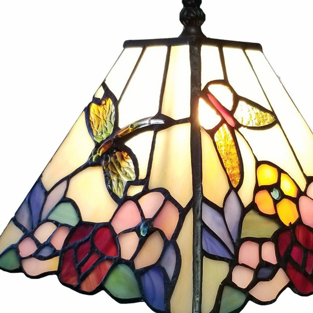 15" Dark Brown Metal Candlestick Table Lamp With Pink and Black Empire Shade - Homeroots - Flyclothing LLC