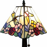 15" Dark Brown Metal Candlestick Table Lamp With Pink and Black Empire Shade - Homeroots - Flyclothing LLC