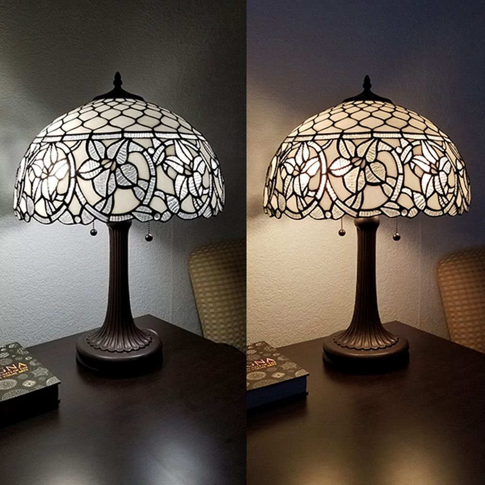 23" Dark Brown Metal Two Light Candlestick Table Lamp With White Shade - Homeroots - Flyclothing LLC