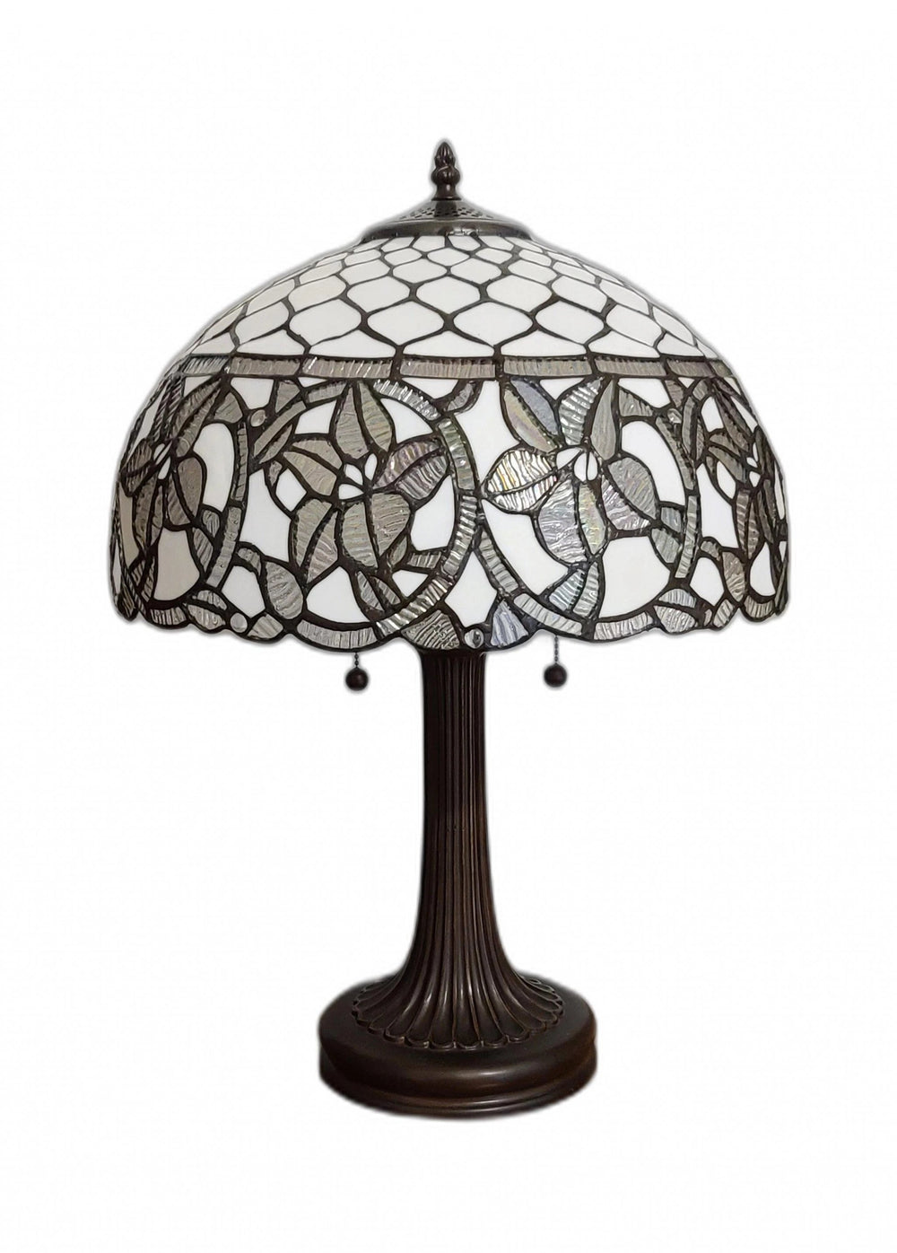 23" Dark Brown Metal Two Light Candlestick Table Lamp With White Shade - Homeroots - Flyclothing LLC