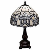 19" Dark Brown Metal Candlestick Table Lamp With White Dome Shade - Homeroots - Flyclothing LLC