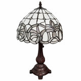 19" Dark Brown Metal Candlestick Table Lamp With White Dome Shade - Homeroots - Flyclothing LLC