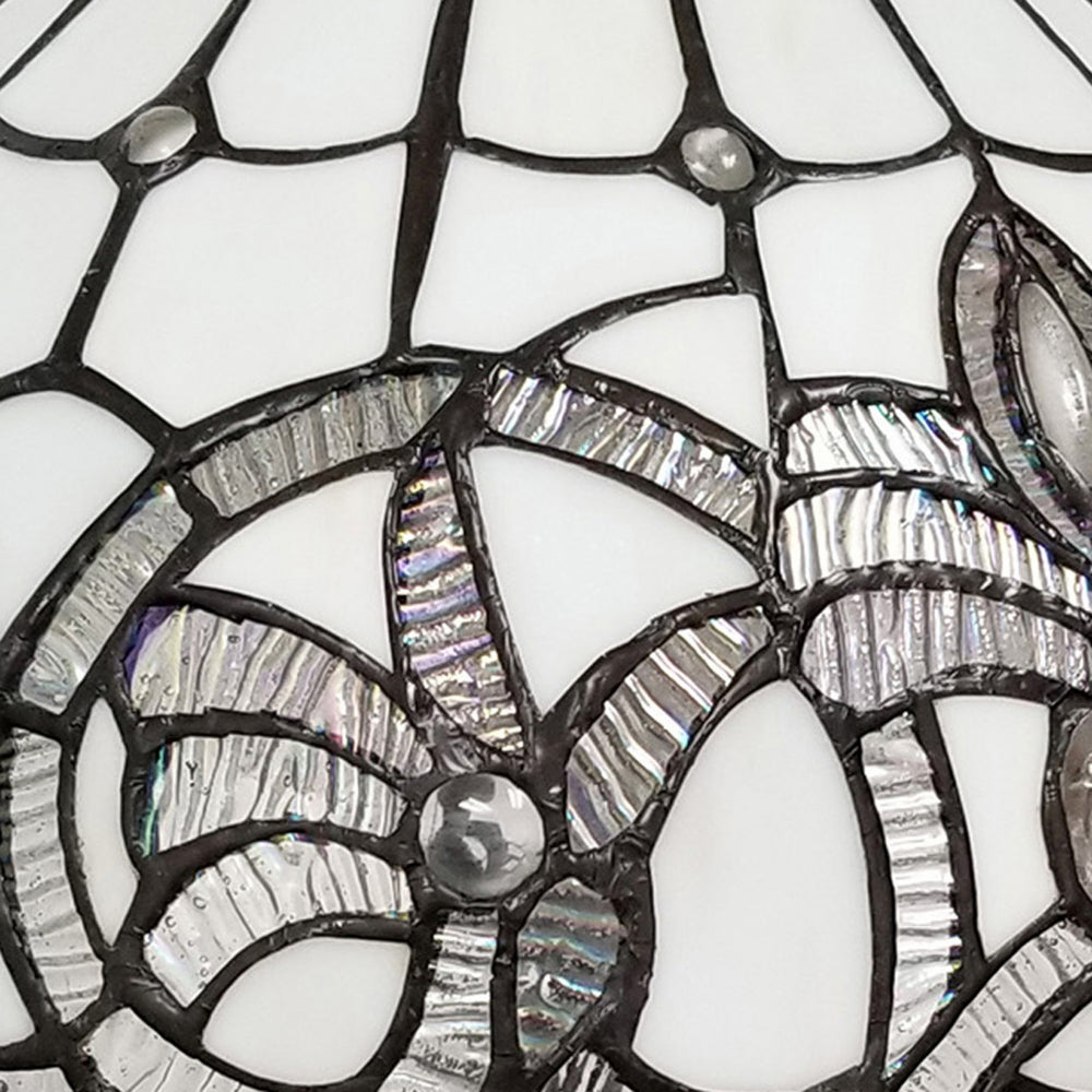 19" Dark Brown Metal Candlestick Table Lamp With White Dome Shade - Homeroots - Flyclothing LLC