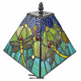 15" Dark Brown Metal Candlestick Table Lamp With Green Empire Shade - Homeroots - Flyclothing LLC