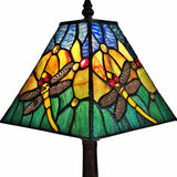 15" Dark Brown Metal Candlestick Table Lamp With Green Empire Shade - Homeroots - Flyclothing LLC