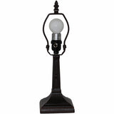 15" Dark Brown Metal Candlestick Table Lamp With Green Empire Shade - Homeroots - Flyclothing LLC