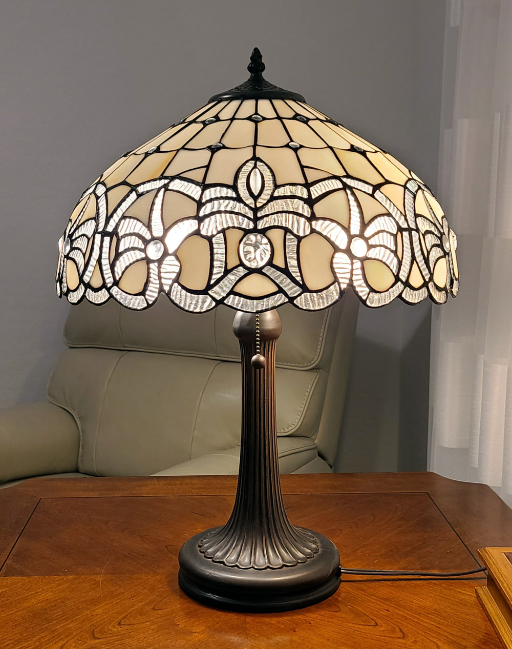 23" Dark Brown Metal Two Light Candlestick Table Lamp With White Shade - Homeroots - Flyclothing LLC