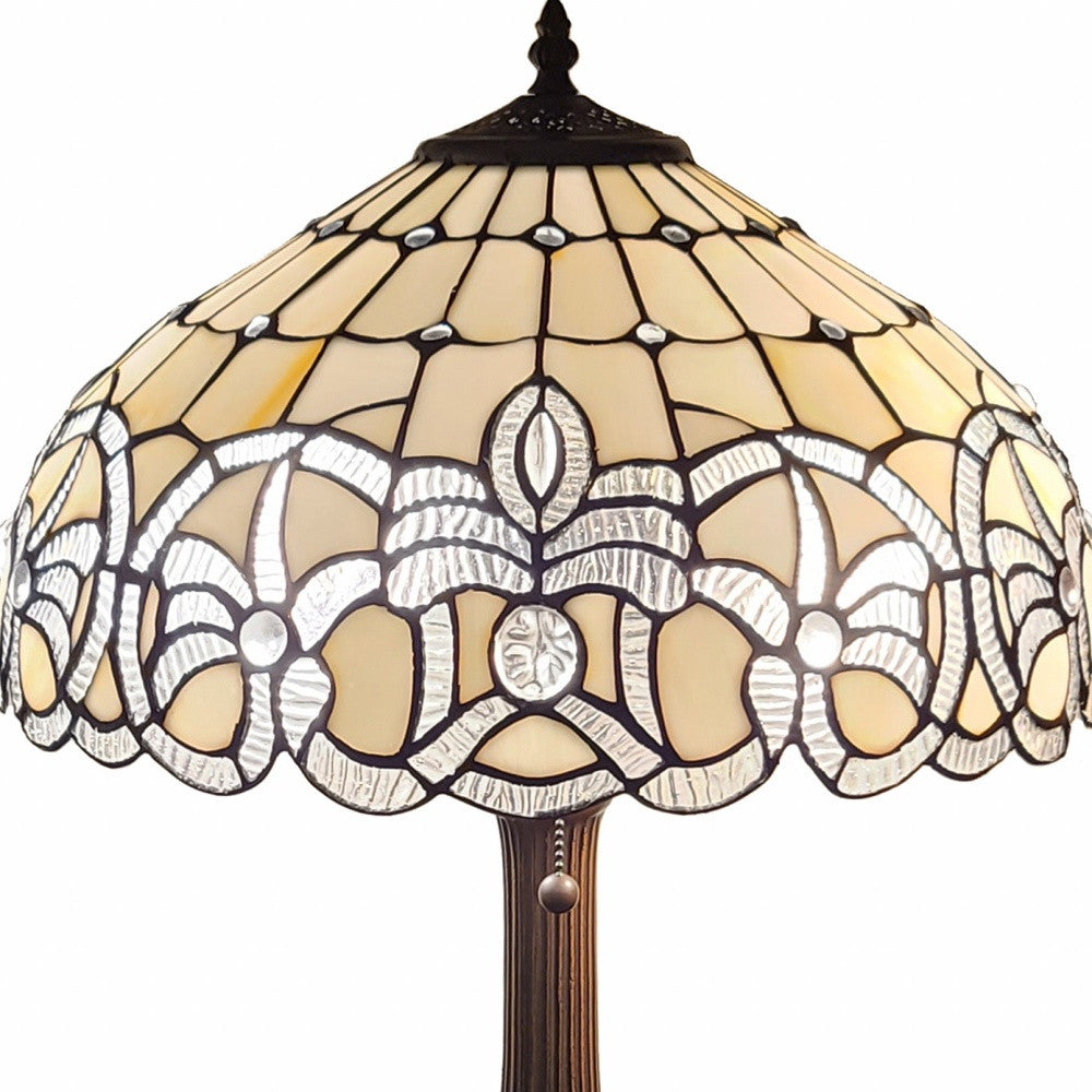 23" Dark Brown Metal Two Light Candlestick Table Lamp With White Shade - Homeroots - Flyclothing LLC